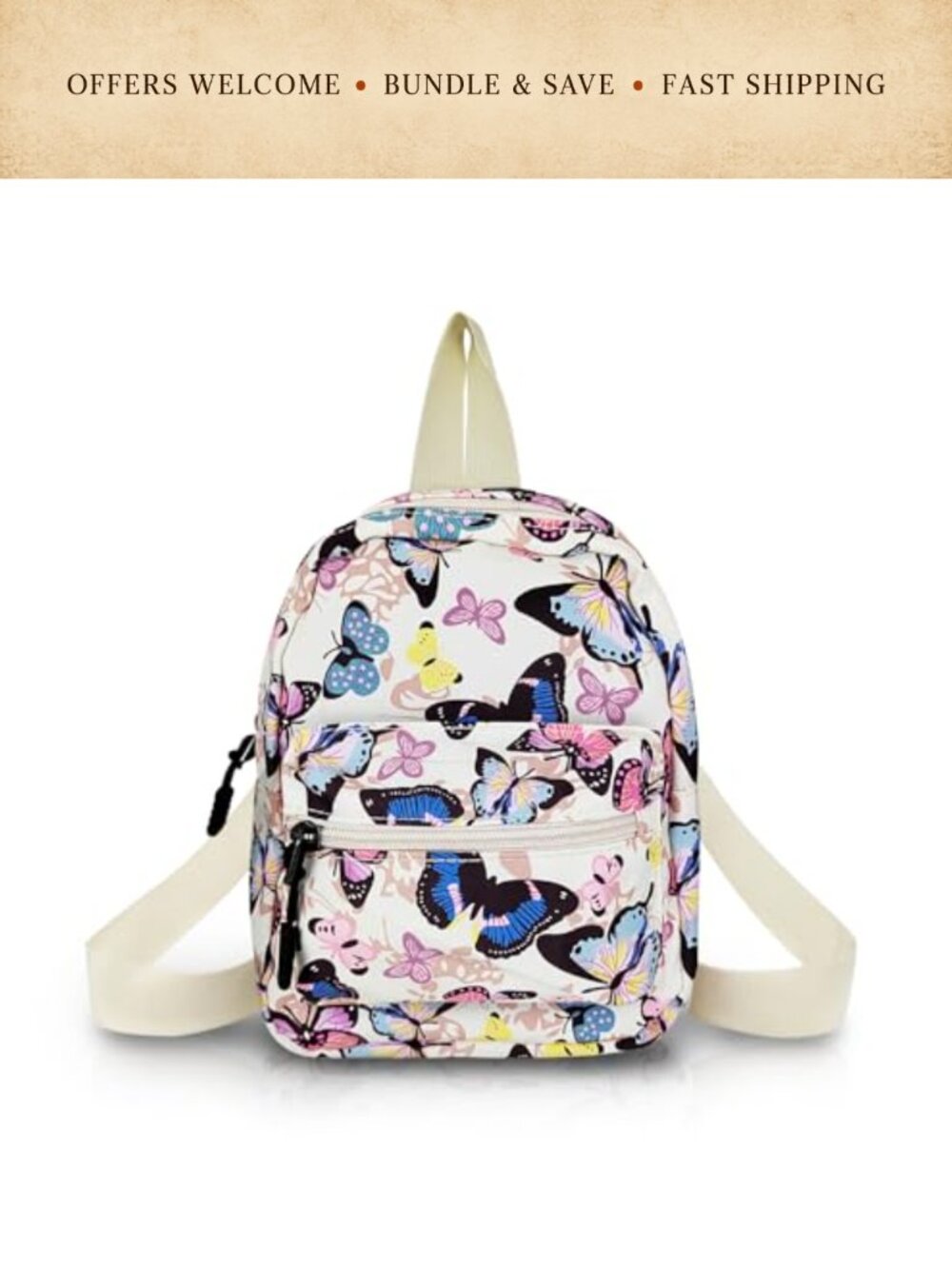 WisePoint Nylon Lightweight Mini Backpack Purse Adjustable